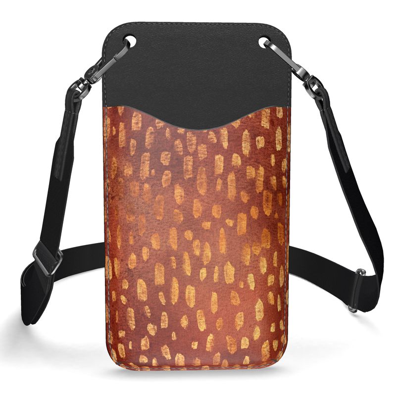 Saxon - Leather Phone Case With Strap
