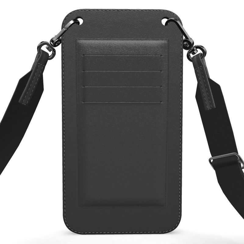 Saxon - Leather Phone Case With Strap