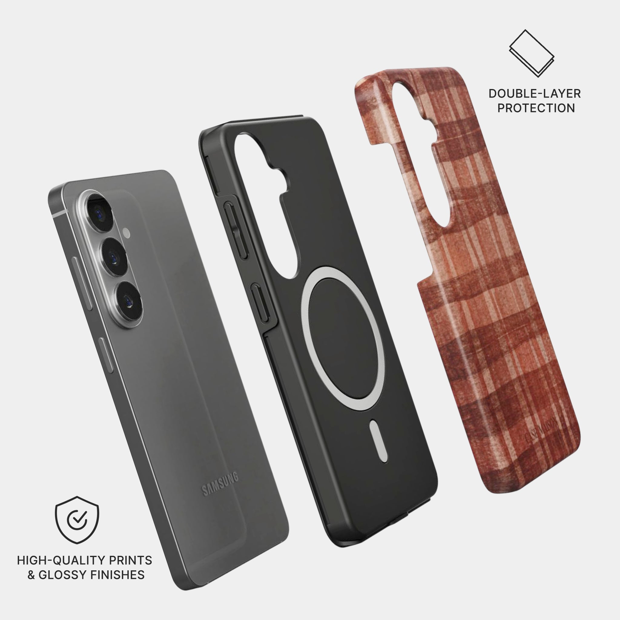 Linden Mahogany - Samsung Magnetic Tough Case